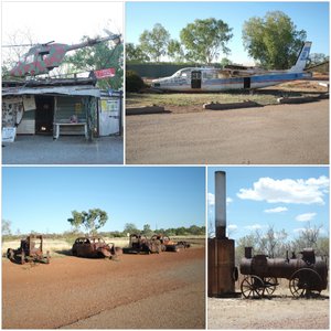 All sorts of transport are used in the Great Outback!