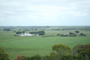 View of the agricultural land at Mount Gambier