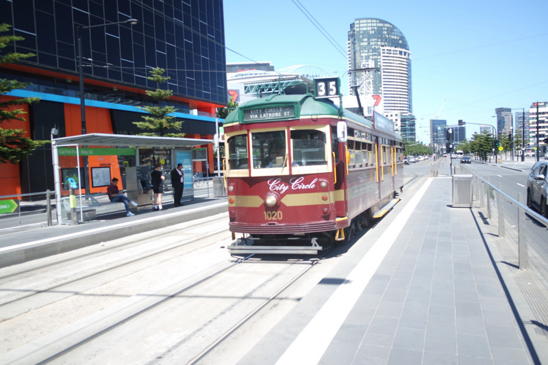 A classic old style tram in Melbourne!
