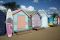 The famous beach boxes at Brighton Beach, Melbourne