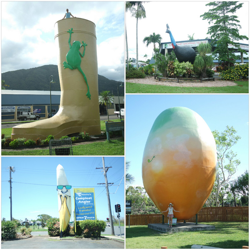 The East Coast's giant wellie, cassawory bird, banana and mango!