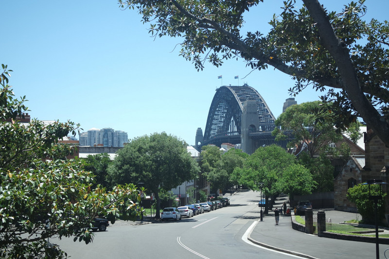 First glimpse of Sydney Harbour Bridge 