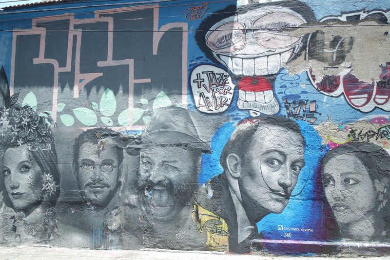 More street art in Rio! Middle guy is the Chilean born Jorge Selarón