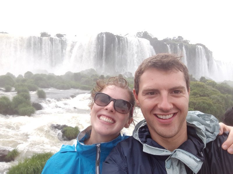 Soaked but happy at Iguaçu Falls!