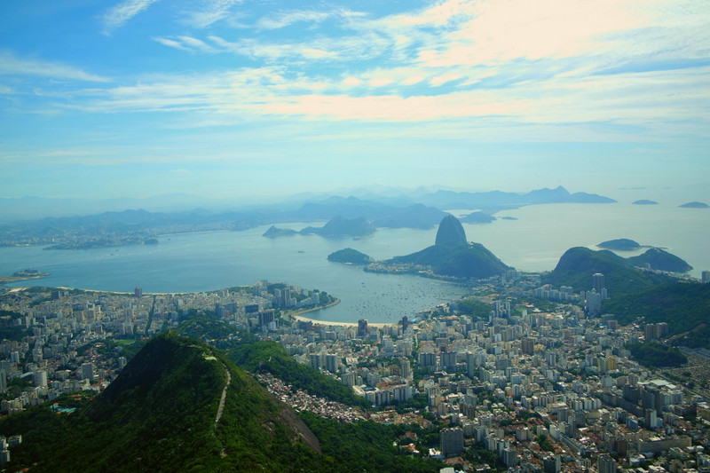 View of Rio de Janeiro city from Christ The Redeemer 