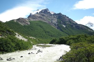 View of Cerro Solo along the hike to Laguna Torre