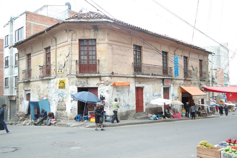 Local life: some locals manning stalls in La Paz