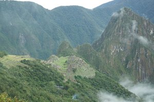 Our first glimpse of Machu Picchu! 