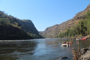View of the gorge on the Zambezi River