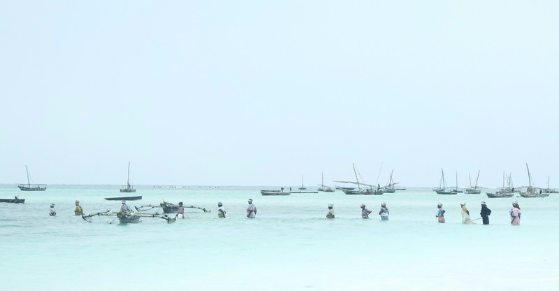 Locals fishing at Zanzibar 
