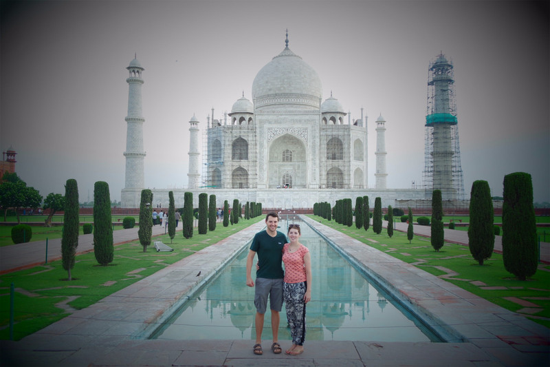 Smiles all around at the Taj Mahal
