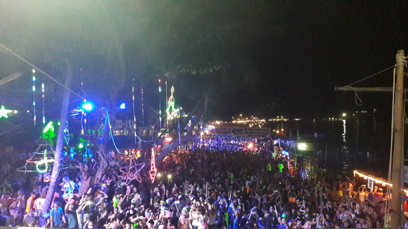 View of Full Moon Party from the Rock Bar