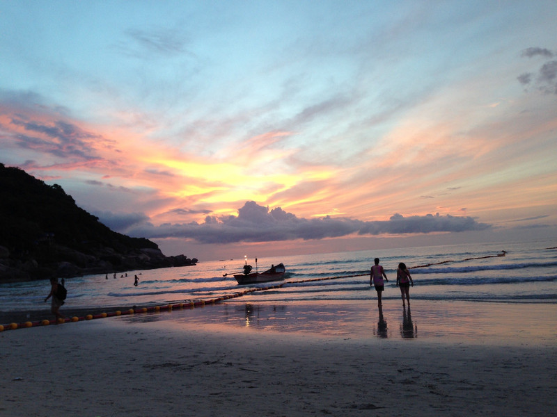 Sunrise on Haad Rin Beach after the Full Moon Party