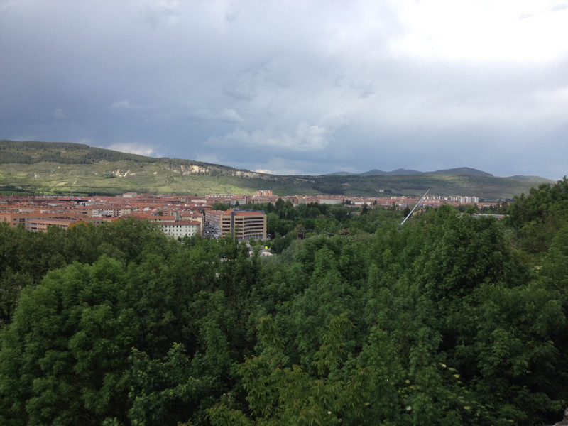 Pamplona views from the castle walls