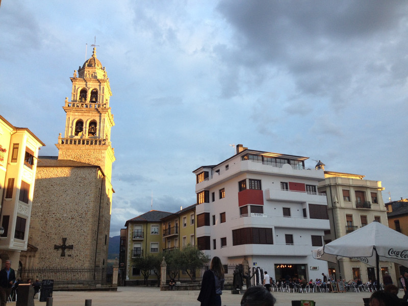 The square adjacent to Ponferrada Templar castle