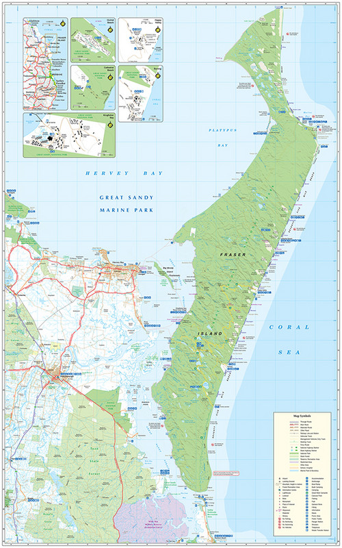 Map of K'gari (Fraser Island)