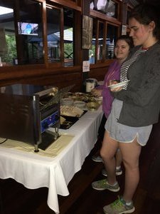 Making toast at Fraser Island Retreat