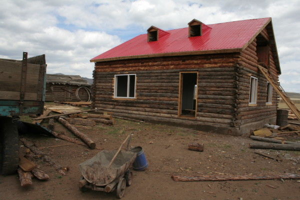 Wooden Houses are common in the Khovsgol region
