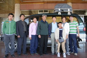Group photo at Ulaanbaatar Hotel before leaving the city 