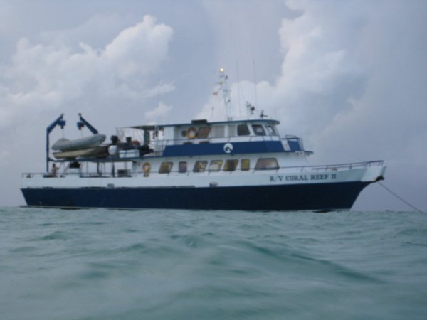 Our boat, the Coral Reef II