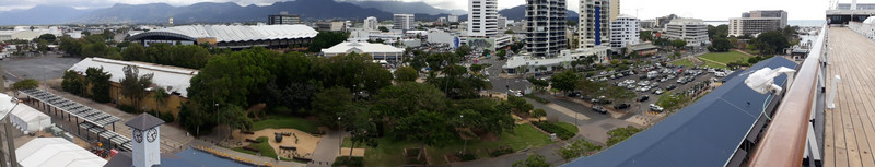 Lunch time panorama of cairns from deck 11