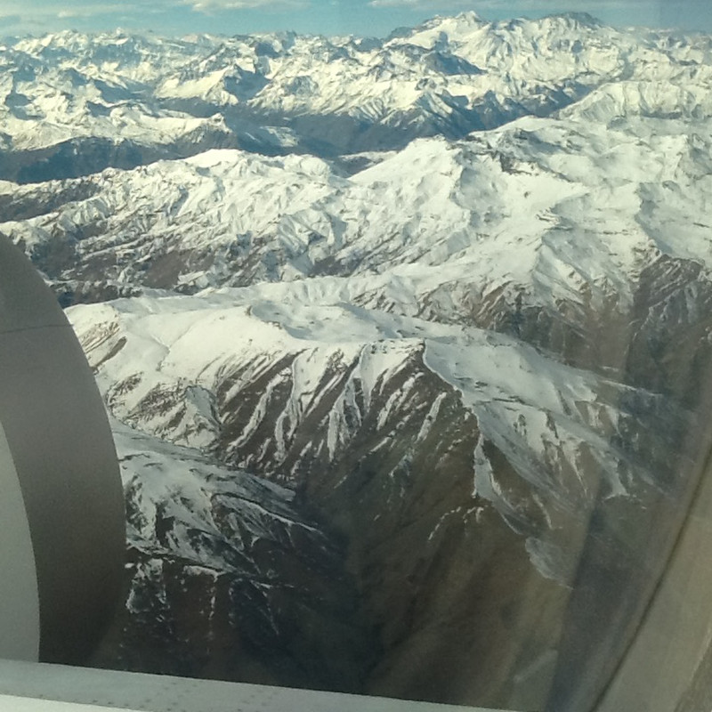 The Andes from plane window