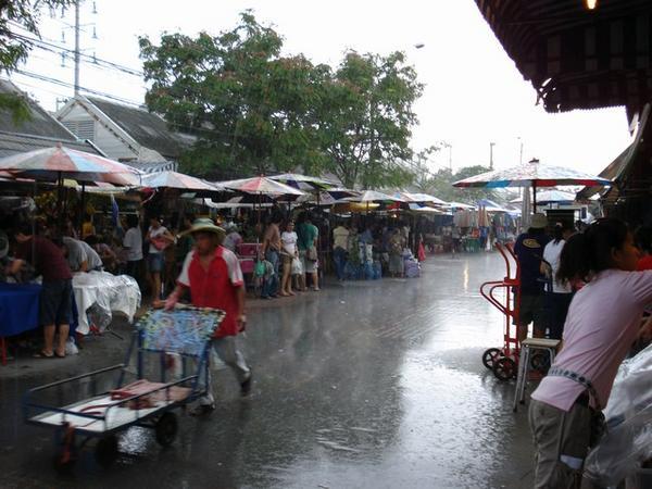 Downpour at the market!
