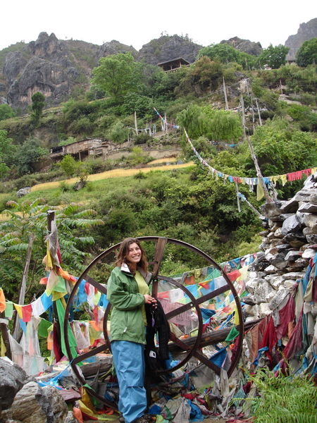 Prayer flags and Wheel
