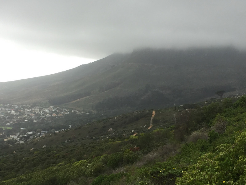 Heavy clouds over Table Mountain