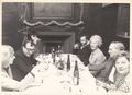 Staff Dinner in the Oak Room Xmas 1975, Lance Naylor Centre Left, Ray Milner Centre Right