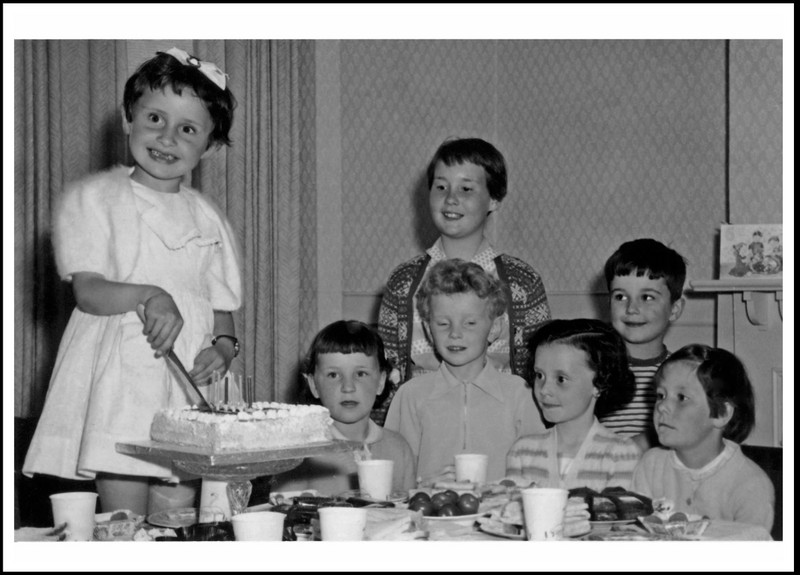 Pamela May's Birthday Party (Jill Gardiner, Philip Rhys, Elaine Pullen, Me, Diane Nicholls at the front)