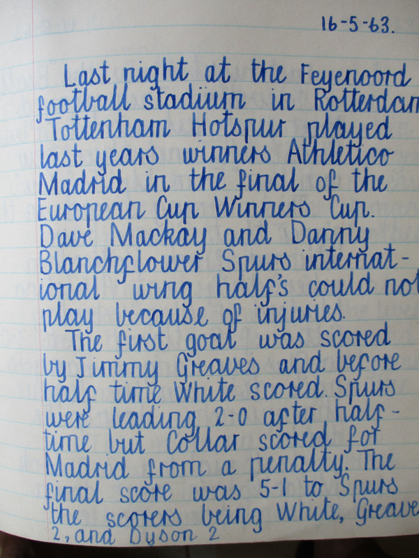 My Diary Entry for Spurs v Atletico