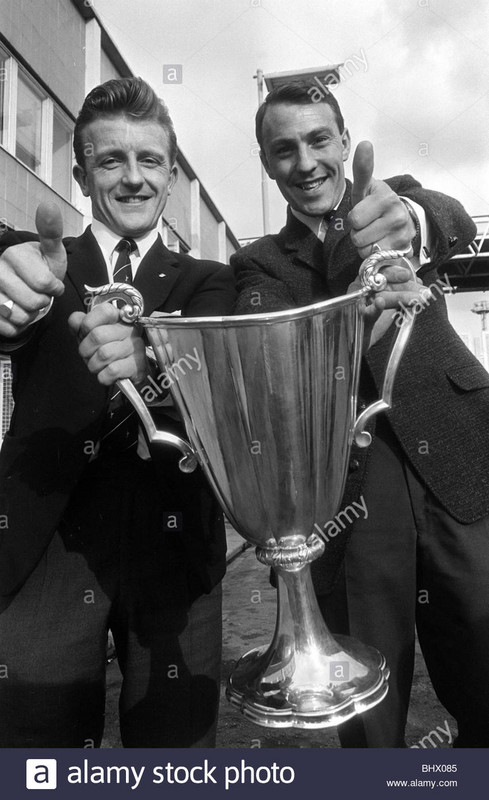 Terry Dyson and Jimmy Greaves Holding the European Cup Winners' Cup