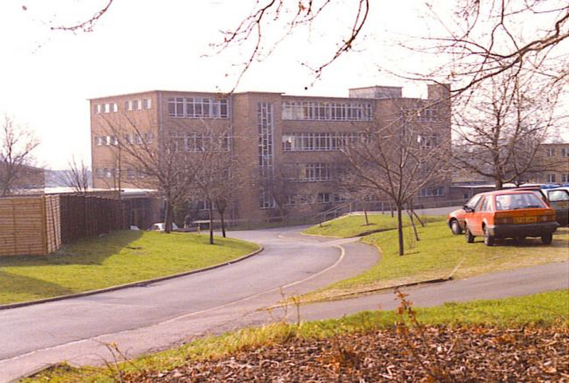 Stoneham School Main Building (Teachers' Car Park on Right)