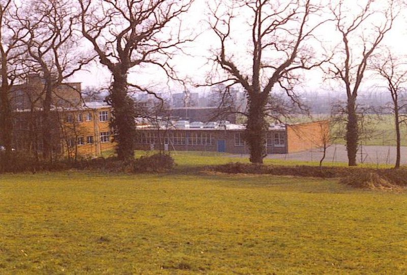 Stoneham School from Cockney Hill (6th Form Playground on Right)