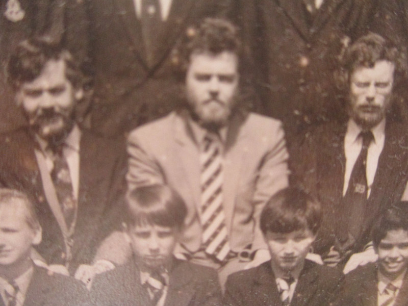 School Photo 1982 (flanked by Peter Davies and Jeremy Christian-Brookes) 