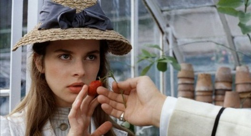 Nastassja Kinski About to Eat a Phallic Strawberry