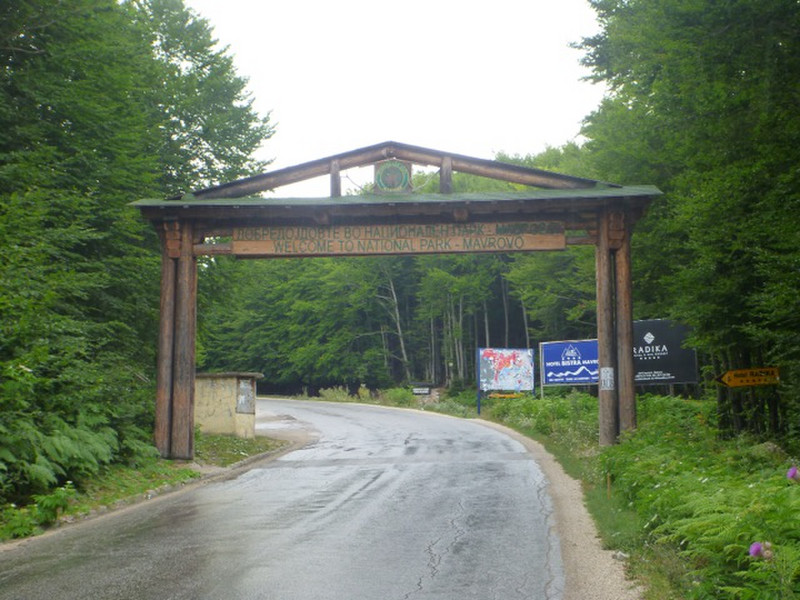 Mavrova national park entrance