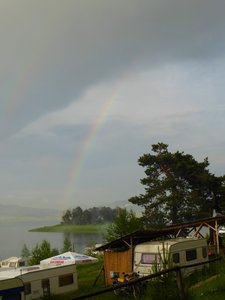 Rainbow over Lake Batak