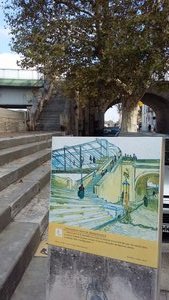 van Gogh - 'Bridge over the Rhone' the tree in the painting is small..