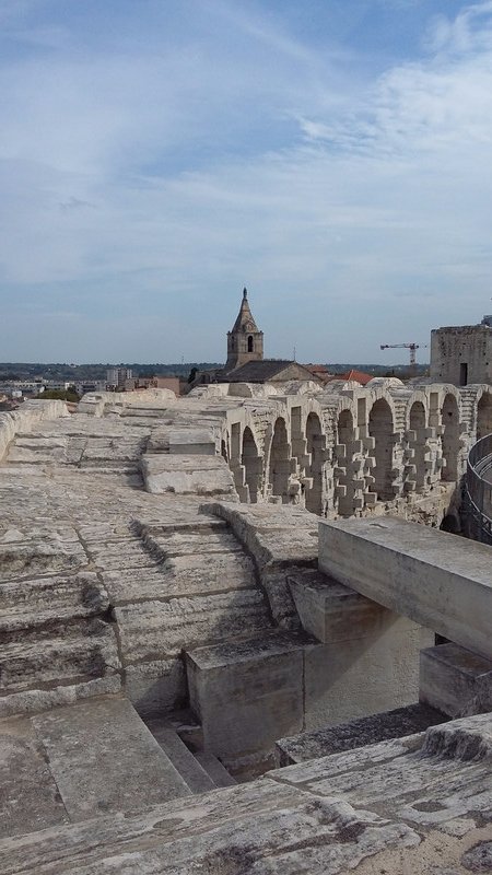 Arles Arena at the top