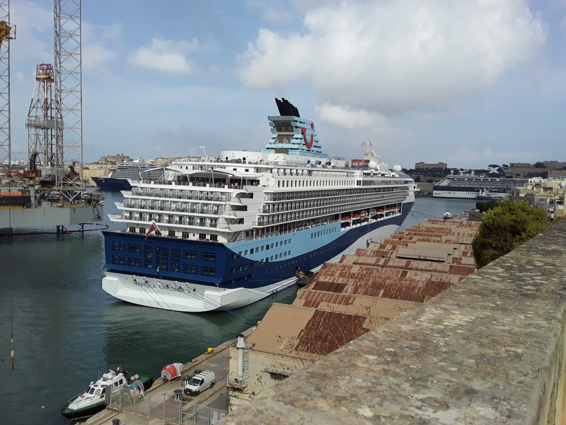 Enormous cruise ship