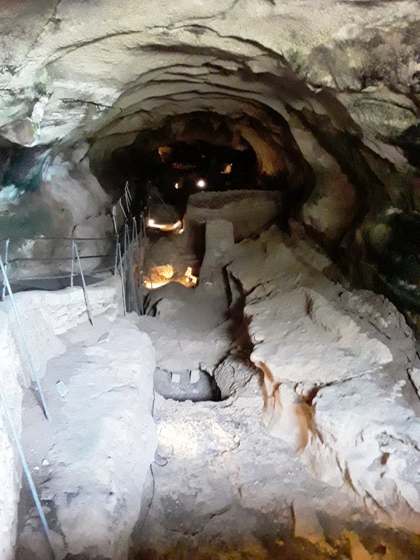 Inside the cave