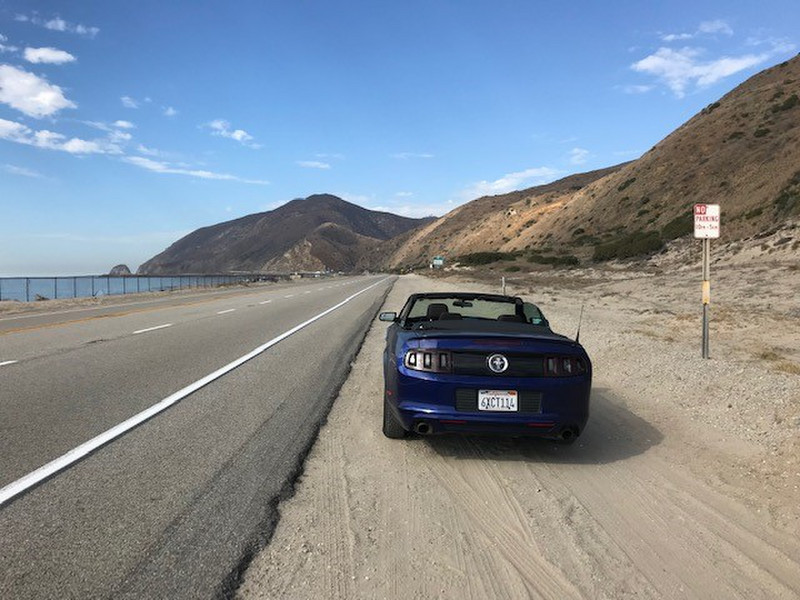Driving the convertible mustang LA to San Fran