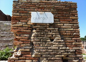 Ostia Antica - Temple - Sign