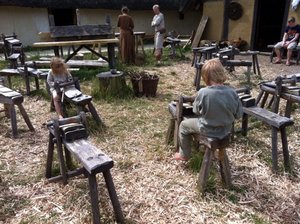 Ribe Viking Museum - Children Whittling