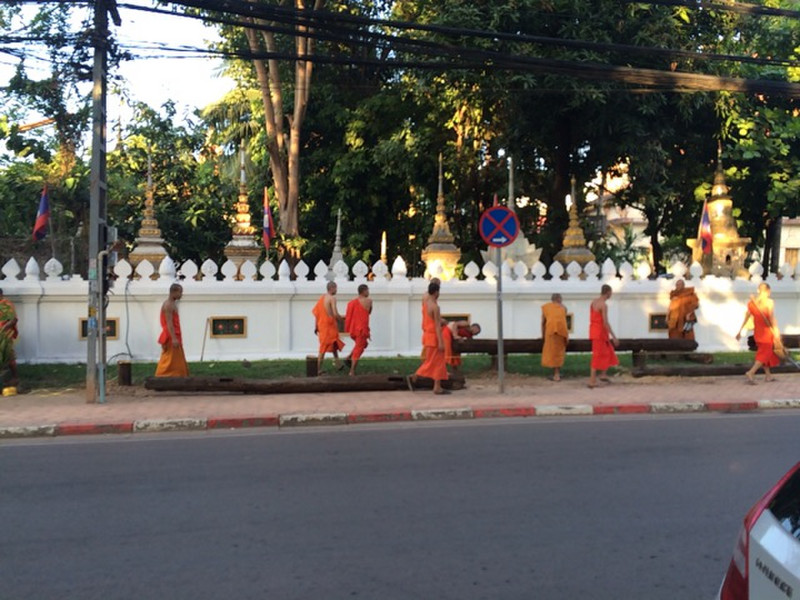 Monks Repairing Fence