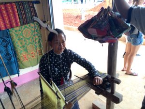 Young Girl Weaving