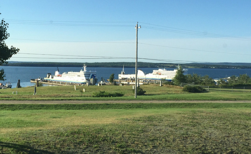Ferries to Newfoundland from our hotel window