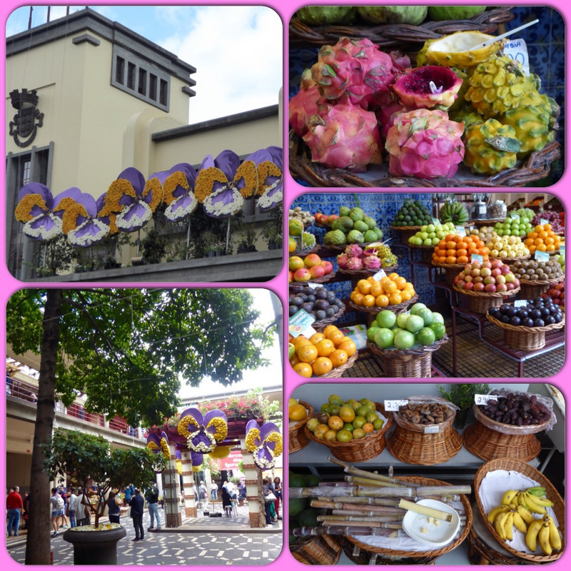 Farmers Market decorated for the flower festival